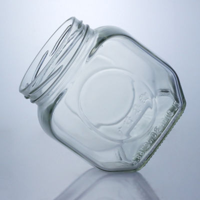 600ml Jarrón de vidrio para comida con salsa de chilli de miel Capa de aluminio conveniente y elegante
