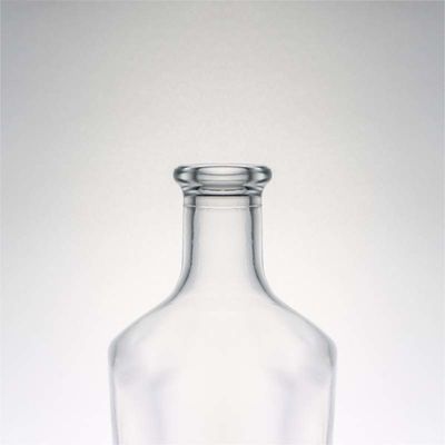 Botella de vidrio cuadrada única para whisky, vodka, tequila, ginebra, ron, sellador, corcho incluido