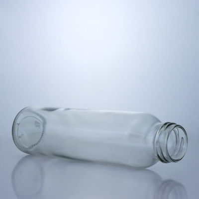 300 ml de frasco de vidrio para alimentos redondos para el tratamiento de las superficies y la decoración de los jugos de leche, té de frutas