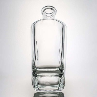 Botella de vidrio cuadrada única para whisky, vodka, tequila, ginebra, ron, sellador, corcho incluido