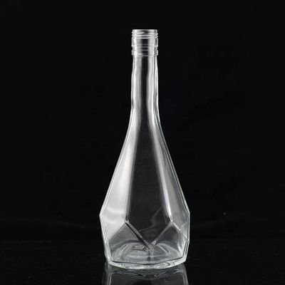 750 ml de forma de corte diseño único botella de vidrio de bebidas alcohólicas fabricado por para personalizado hecho