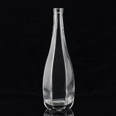 750 ml de forma de corte diseño único botella de vidrio de bebidas alcohólicas fabricado por para personalizado hecho