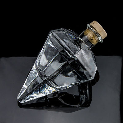 Popular Design Super Flint 700ml Botella de vidrio de vodka con corcho y vidrio transparente