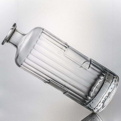 Botella de vidrio de corcho para whisky vodka tequila gin ron