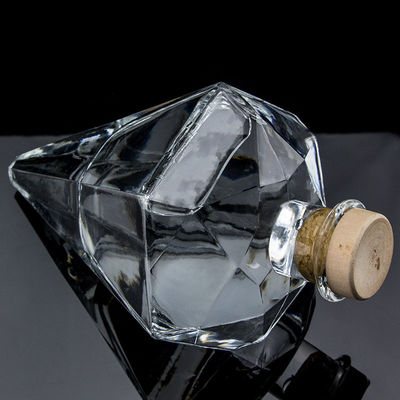 Popular Design Super Flint 700ml Botella de vidrio de vodka con corcho y vidrio transparente