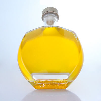 Logotipo personalizado Collar de vidrio Botella de alcohol para whisky Vodka Tequila Gin Rum suministrado
