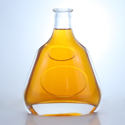 Botella de vidrio de 700 ml clara o personalizada para ginebra, ron, champán, brandy, whisky y licor