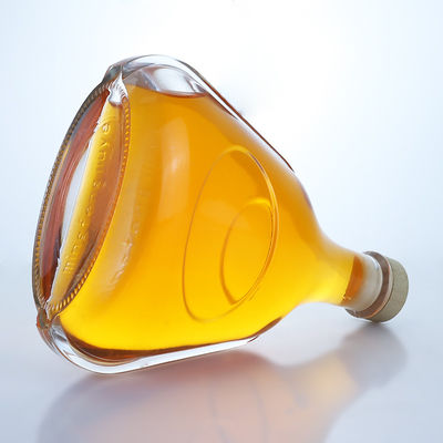 Botella de vidrio de 700 ml clara o personalizada para ginebra, ron, champán, brandy, whisky y licor