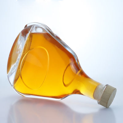 Botella de vidrio de 700 ml clara o personalizada para ginebra, ron, champán, brandy, whisky y licor