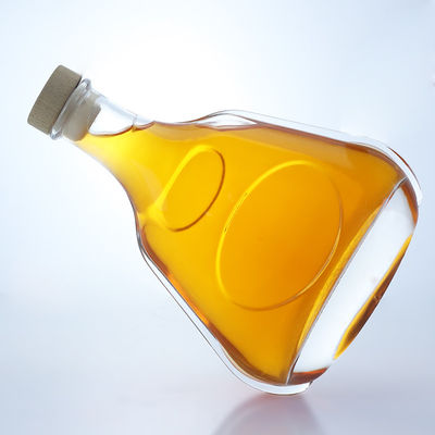 Botella de vidrio de 700 ml clara o personalizada para ginebra, ron, champán, brandy, whisky y licor