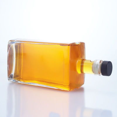 Logotipo personalizado Botella de vidrio de 750 ml para Gin Rum Champagne Brandy Tequila Whisky Liquor