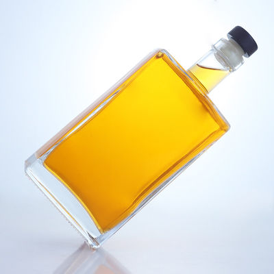 Logotipo personalizado Botella de vidrio de 750 ml para Gin Rum Champagne Brandy Tequila Whisky Liquor