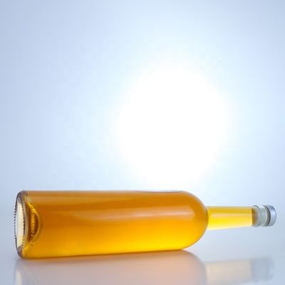 Botella de vidrio de logotipo personalizado para 750 ml de cuello largo limpio Flint Gin Rum Champagne Liquor