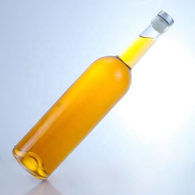 Botella de vidrio de logotipo personalizado para 750 ml de cuello largo limpio Flint Gin Rum Champagne Liquor