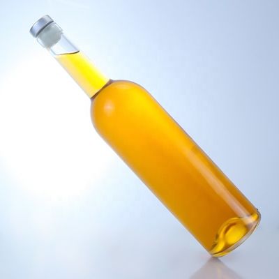 Botella de vidrio de logotipo personalizado para 750 ml de cuello largo limpio Flint Gin Rum Champagne Liquor