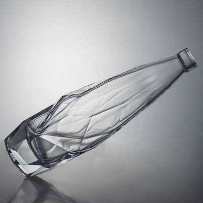 Botella de licor de vidrio con tapón de corcho elegante y duradera
