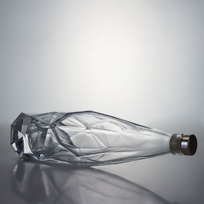 Botella de licor de vidrio con tapón de corcho elegante y duradera