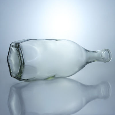 Brandy Whiskey Gin Rum Botella de vidrio con tapa de tornillo de cerradura de bebidas industriales tipo corcho