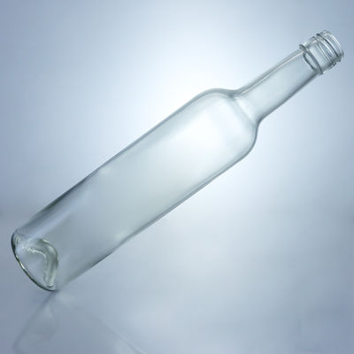 Botella de licor de vidrio de 500 ml para whisky, ginebra, ron, vodka, decal, superficie de manipulación y tapa de tornillo