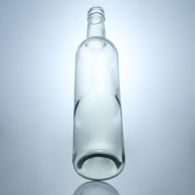 Botella de licor de vidrio de 500 ml para whisky, ginebra, ron, vodka, decal, superficie de manipulación y tapa de tornillo