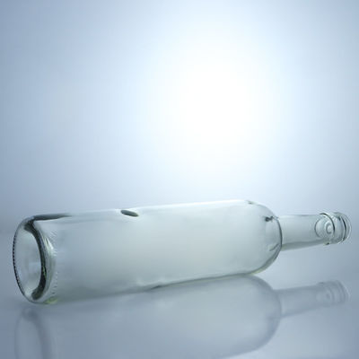 Botella de licor de vidrio de 500 ml para whisky, ginebra, ron, vodka, decal, superficie de manipulación y tapa de tornillo