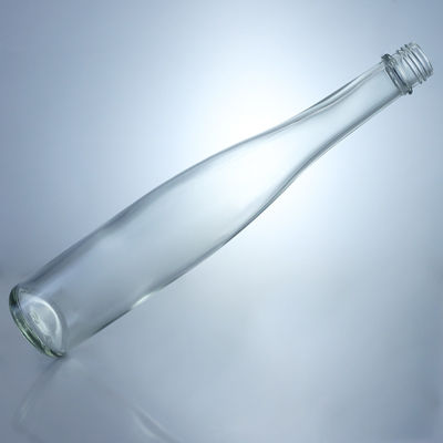 Contenedor de bebidas Botella de vidrio de sílex de alta y delgada con tapa de tornillo