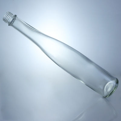 Contenedor de bebidas Botella de vidrio de sílex de alta y delgada con tapa de tornillo