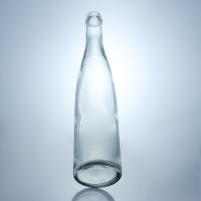 Contenedor de bebidas Botella de vidrio de sílex de alta y delgada con tapa de tornillo