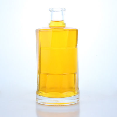 Botella de vidrio transparente con corcho para whisky vodka tequila gin ron hecho en claro o a medida