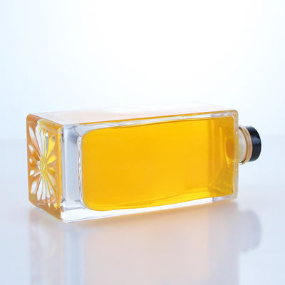 Whisky Vodka Tequila Gin Rum Botella de vidrio de pequeña capacidad con logotipo y de corcho