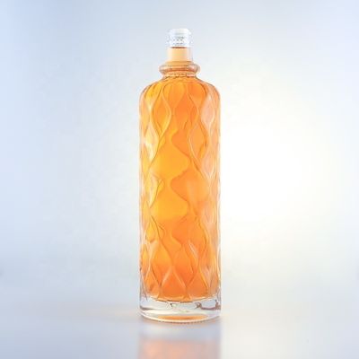 Botellas de agua de vidrio de licor transparentes personalizadas con tipo de sellado único