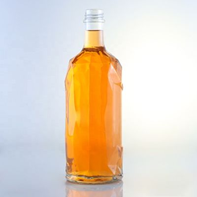 Botellas de agua de vidrio de licor transparentes personalizadas con tipo de sellado único