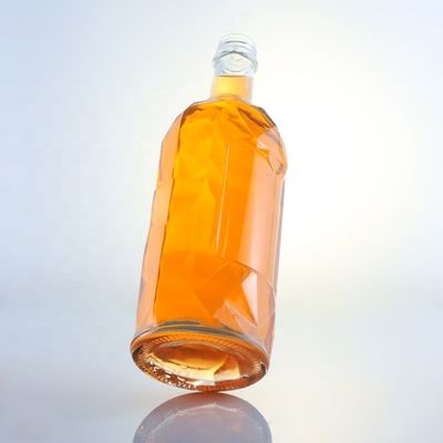 Botellas de agua de vidrio de licor transparentes personalizadas con tipo de sellado único