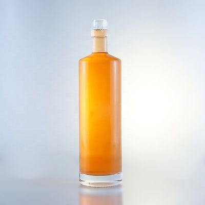 Botellas de agua de vidrio de licor transparentes personalizadas con tipo de sellado único