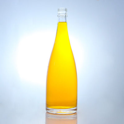 Logotipo personalizable Botella de vidrio con tapa de tornillo transparente para whisky vodka tequila gin ron