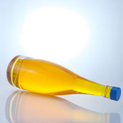 Logotipo personalizable Botella de vidrio con tapa de tornillo transparente para whisky vodka tequila gin ron