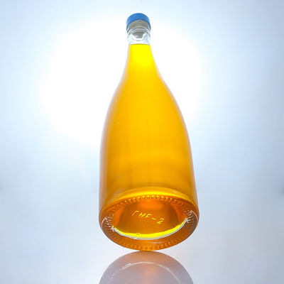 Logotipo personalizable Botella de vidrio con tapa de tornillo transparente para whisky vodka tequila gin ron