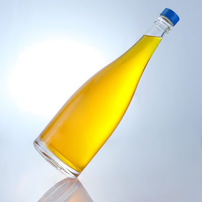 Logotipo personalizable Botella de vidrio con tapa de tornillo transparente para whisky vodka tequila gin ron