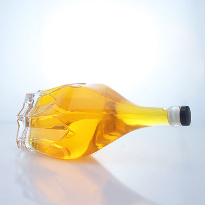 Botella de alcohol con tapa de tornillo de diseño grabado en vidrio de sílex para whisky vodka tequila gin ron