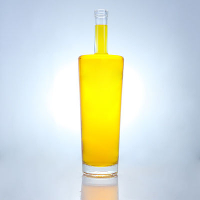 Botella de vidrio de 750 ml de grado alimenticio para ron vodka whisky tequila ginebra material de piedra súper