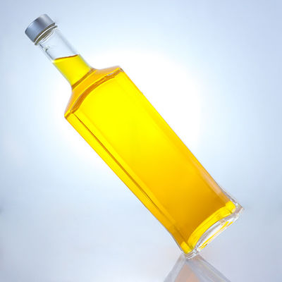 Botella de vidrio hecha de material de cuello claro o personalizado para ron vodka whisky tequila gin