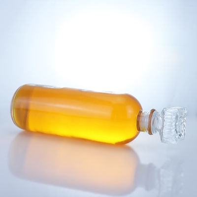 Botella de vidrio de forma redonda para ron, vodka, whisky, tequila y ginebra