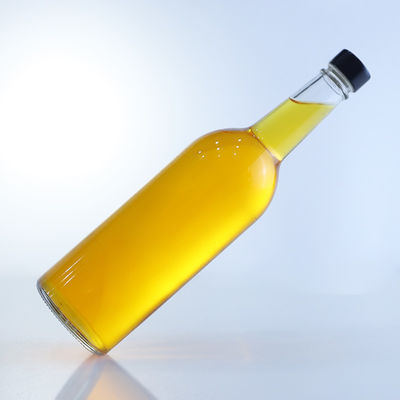 Botella de licor de vidrio de 750 ml para whisky, ginebra, ron, vodka, tapa de tornillo de forma personalizada
