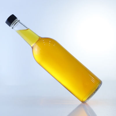 Botella de licor de vidrio de 750 ml para whisky, ginebra, ron, vodka, tapa de tornillo de forma personalizada