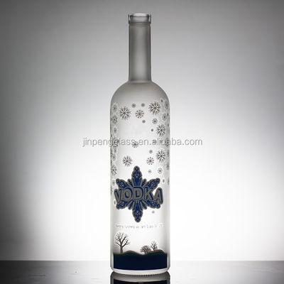 Botellas de vidrio de 700 ml con sellado de corcho para licores y vodka whisky tequila