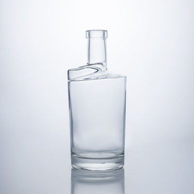 Botella de vidrio de 750 ml para licor y vino Con forma redonda Muestra de sellado de corcho proporcionada gratuitamente