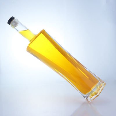 Botella de vidrio hexagonal de 750 ml de material de corcho de superpiedra para licor