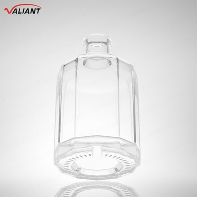 Rum Vodka Whisky Tequila Botella de ginebra de 250 ml Super Flint Vidrio con corcho y forma personalizada