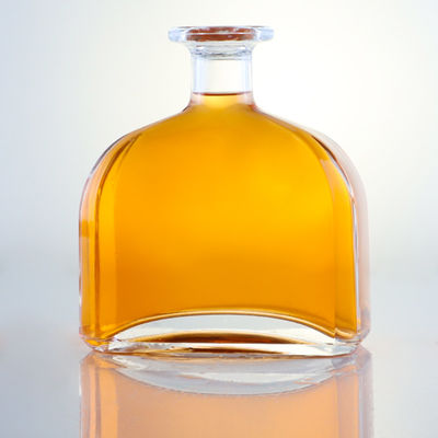 Botella de vidrio con logotipo personalizado para Brandy Gin Rum Whisky Diseño único y Super Flint