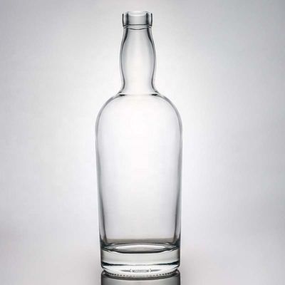 Collar de vidrio Vodka Whisky Gin Botella de ron 375 ml 500 ml 700 ml 750 ml 1000 ml con corcho en T